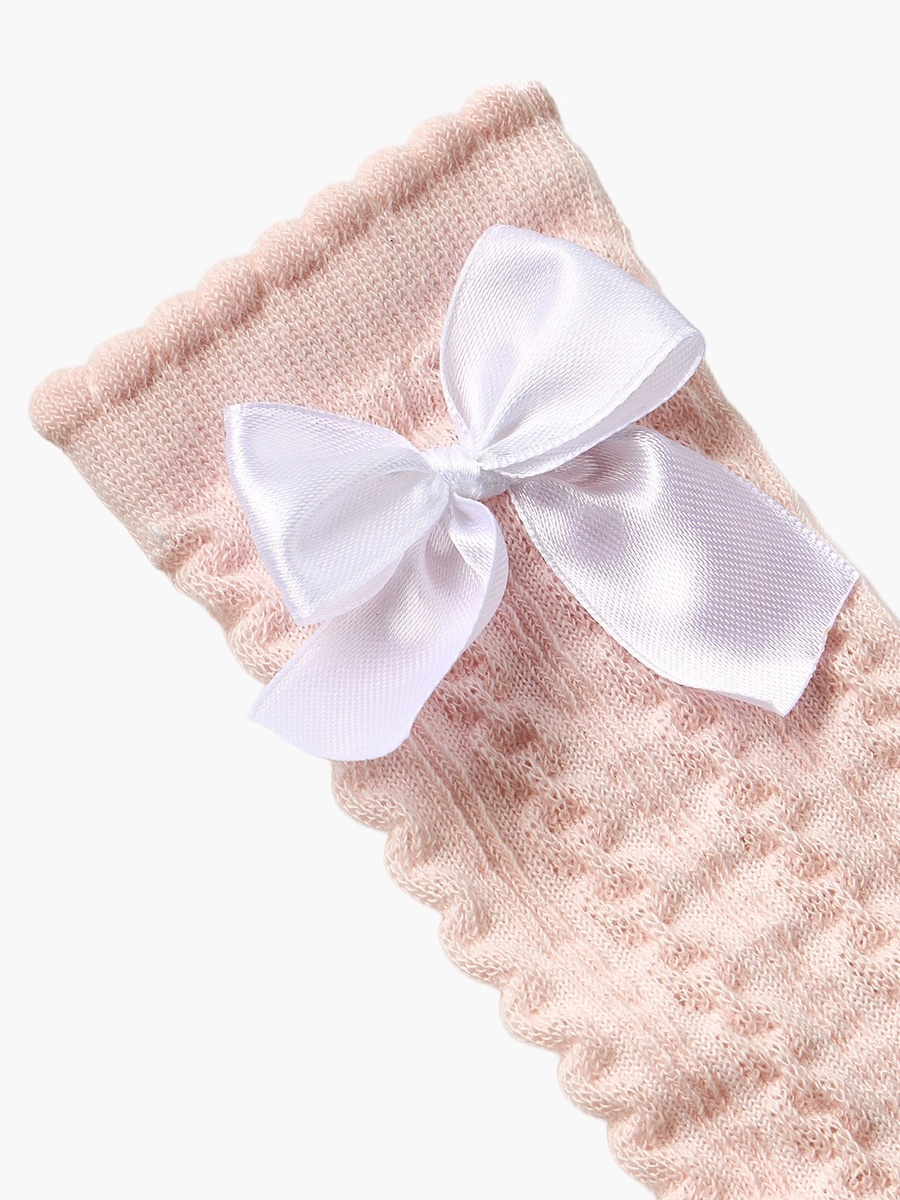 Pack of 2 Girls Non Terry Crew Length Socks