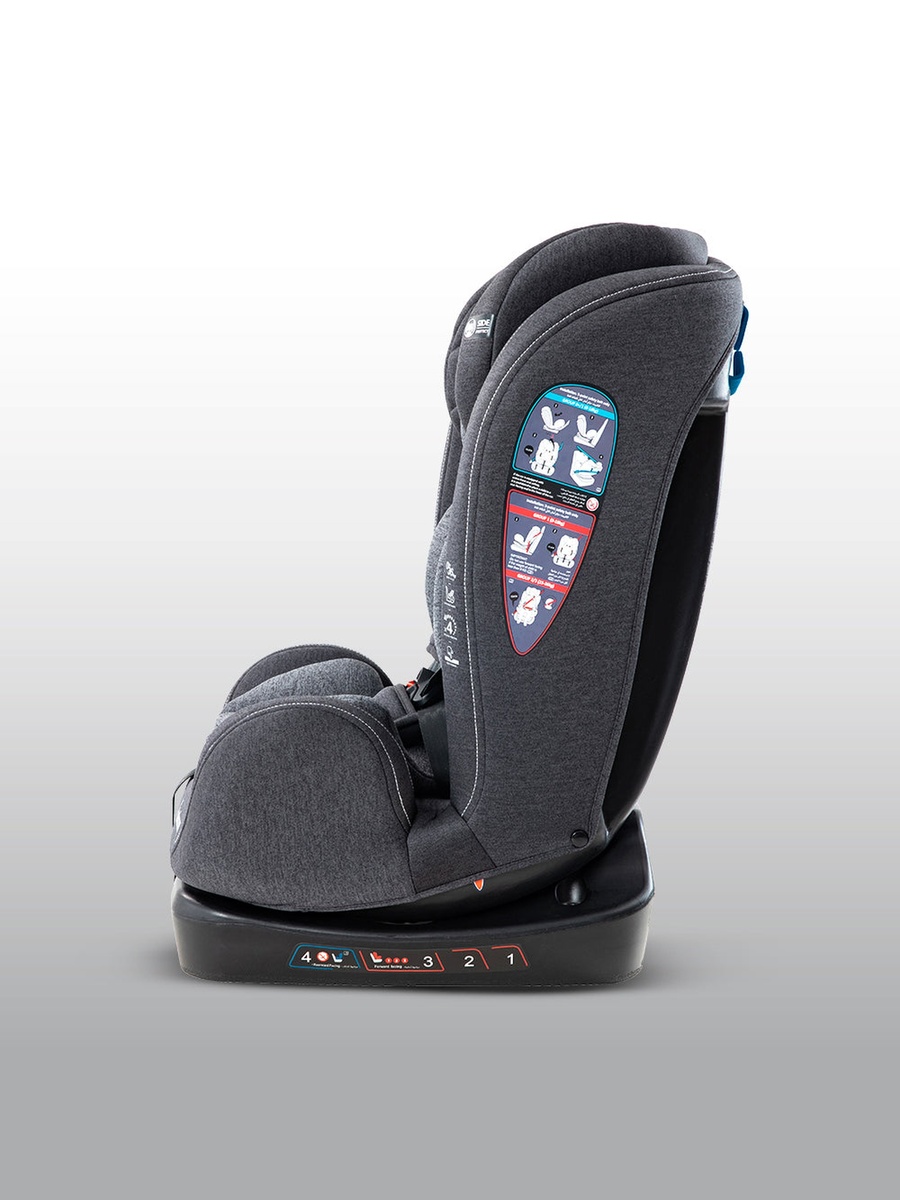 Evolve 2 Car Seat 0-12yrs with Grey Dads Diaper Hand Bag - Dark Grey