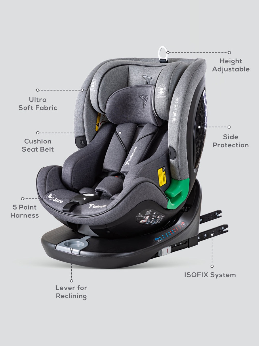 Evolve Prime iSize Car Seat with Isofix - Grey