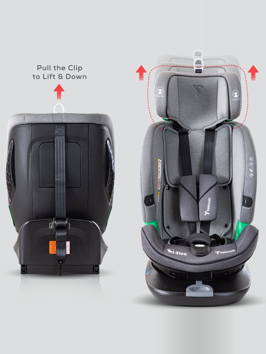Evolve Prime iSize Car Seat with Isofix - Grey