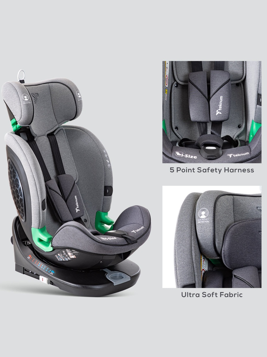 Evolve Prime iSize Car Seat with Isofix - Grey