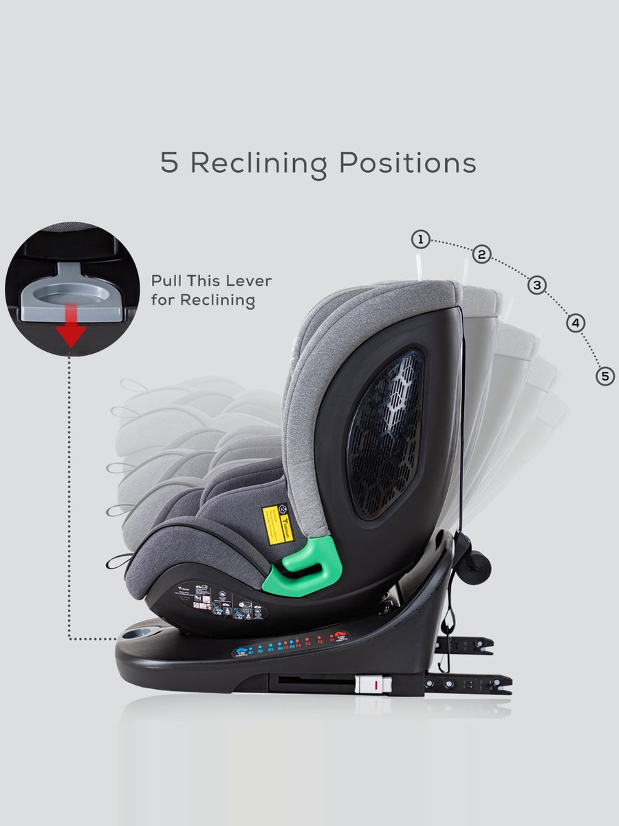 Evolve Prime iSize Car Seat with Isofix - Grey