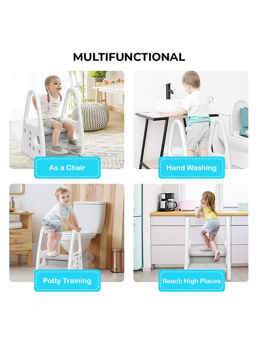 2 Step Stool - Grey