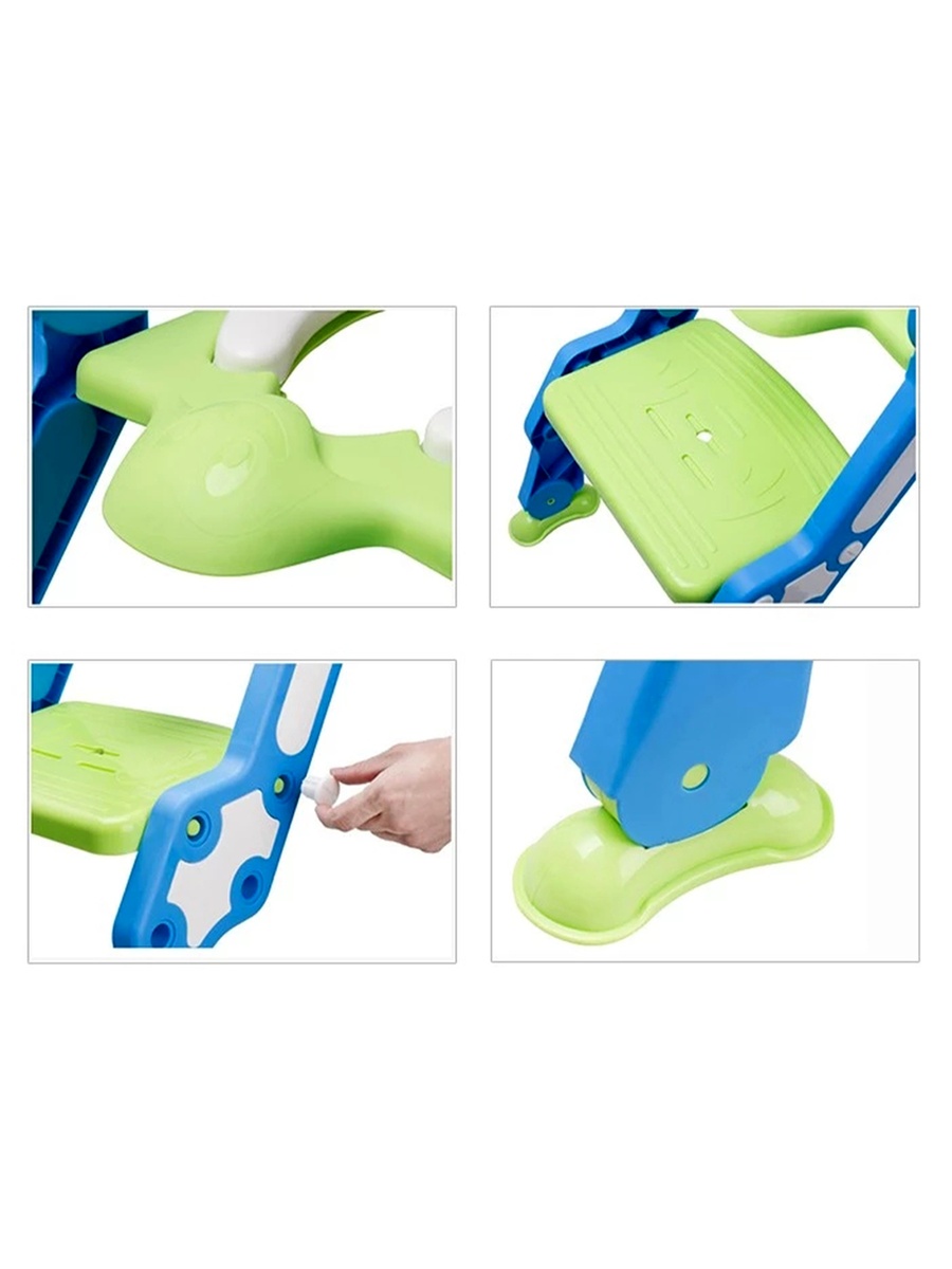 Step Stool Foldable Potty Trainer Seat - Green