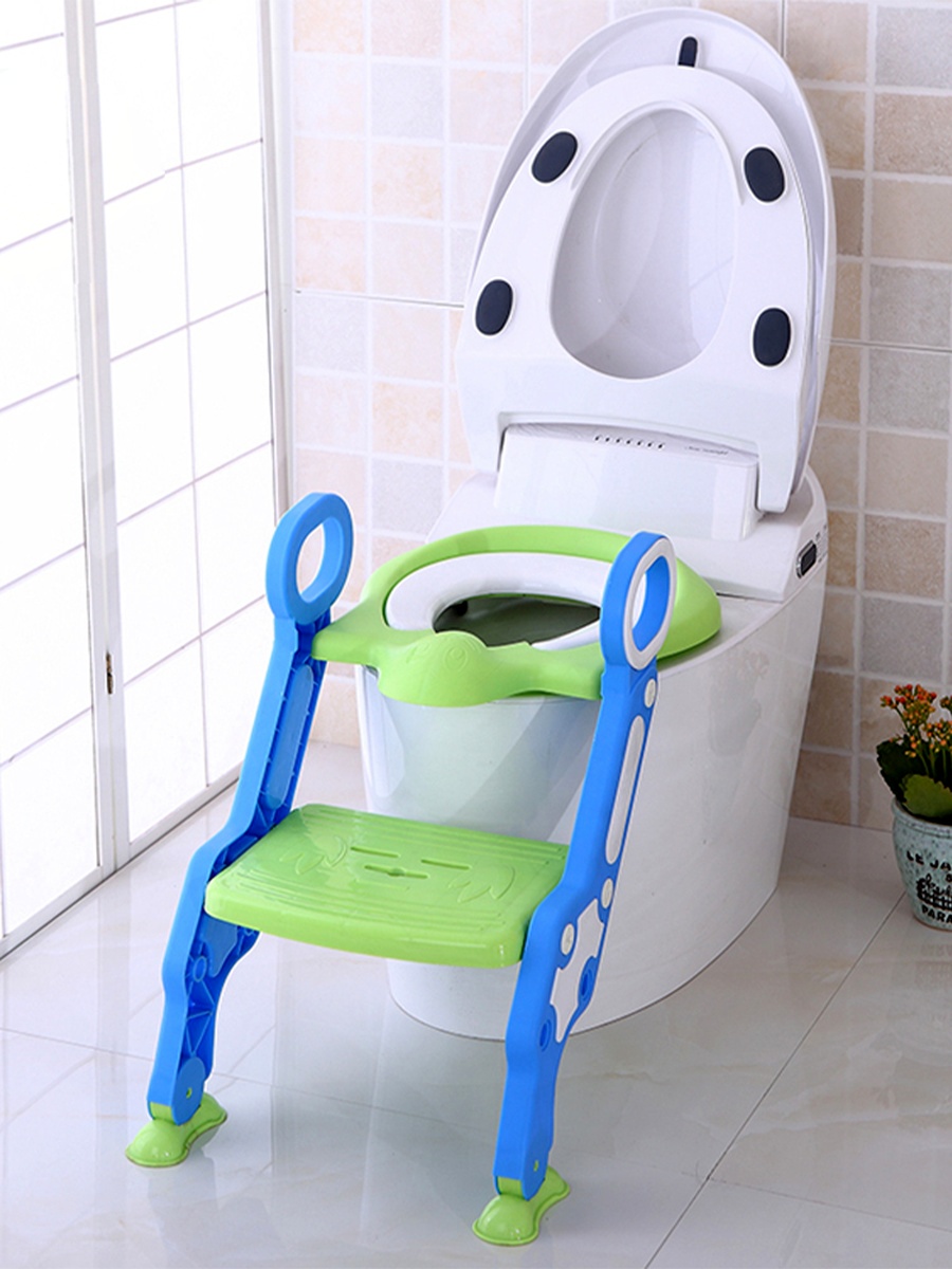 Step Stool Foldable Potty Trainer Seat - Green