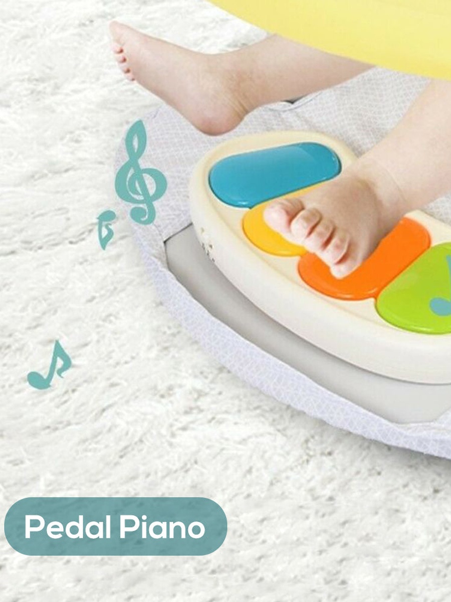 2-IN-1 Dining Chair/Toddler Play Seat with Pedal Piano - Zebra