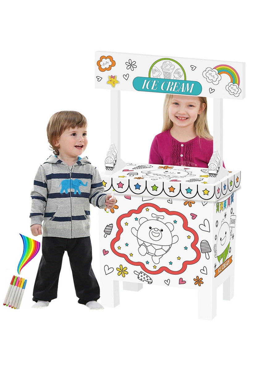 Doodle Art and Craft Coloring Ice Cream Shop 