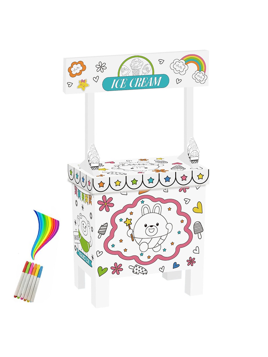 Doodle Art and Craft Coloring Ice Cream Shop 