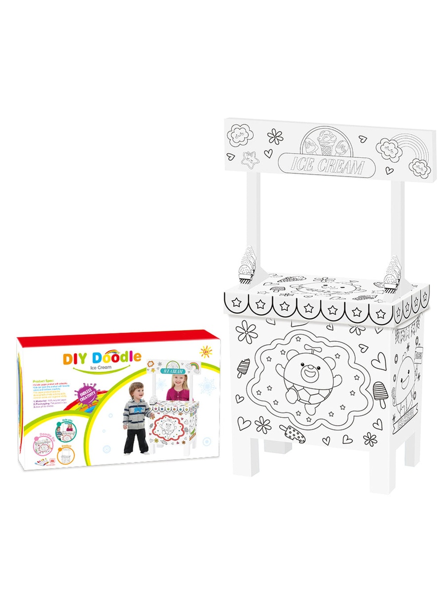 Doodle Art and Craft Coloring Ice Cream Shop 