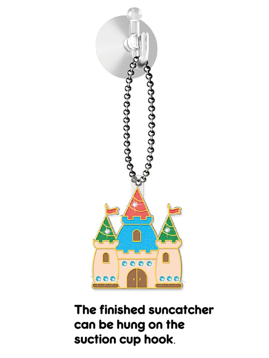 DIY Kids Art and Craft Crystal Pendant Making and Coloring Set XL - Princess