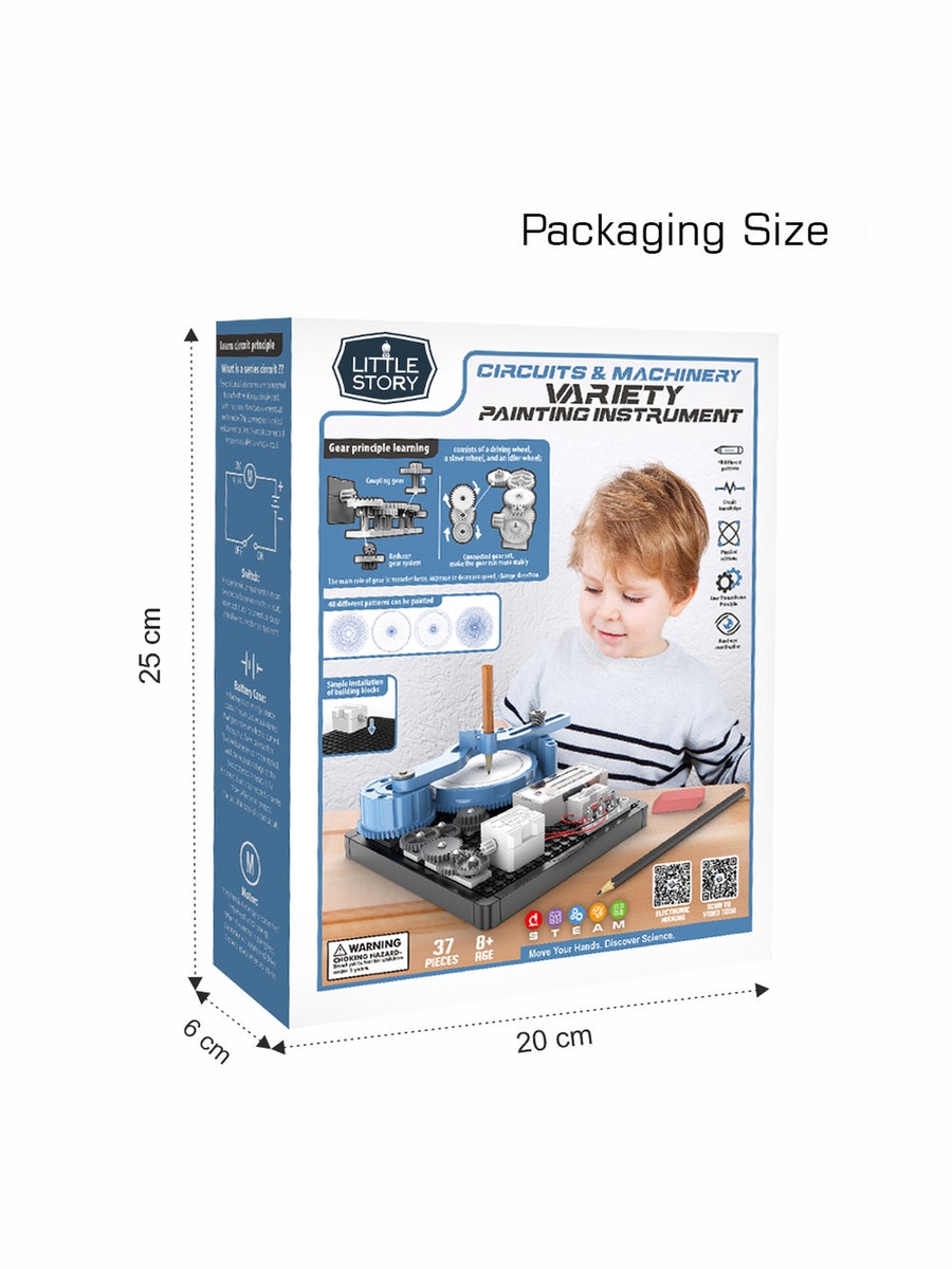 DIY 48 Pattern Electrical Painting Plotter Instrument (36 -Piece), STEM Series - Blue