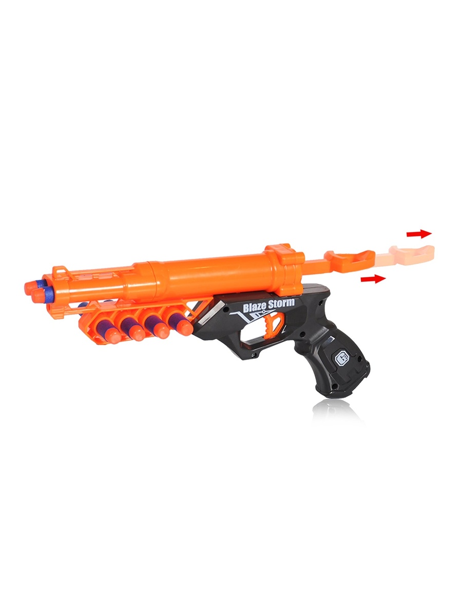 Kids Manual Bullet Gun with 10-Piece Soft Bullets - Orange