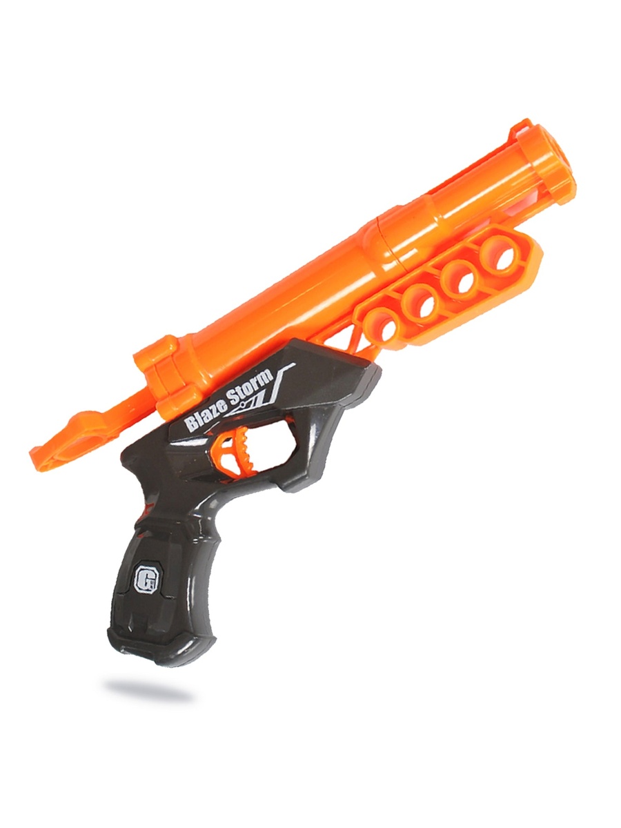 Kids Manual Bullet Gun with 10-Piece Soft Bullets - Orange