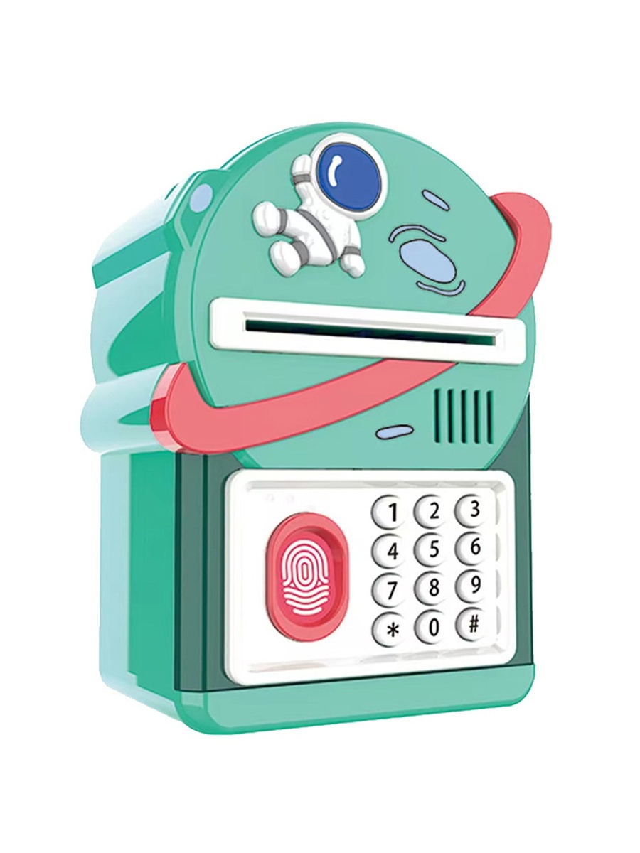 Lovely Piggy Bank with Fingerprint Lock and Music - Astronaut Green