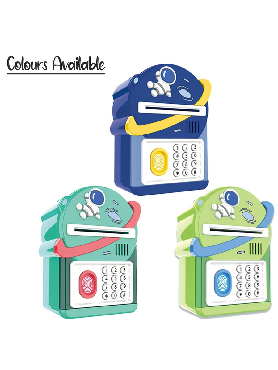 Lovely Piggy Bank with Fingerprint Lock and Music - Astronaut Green
