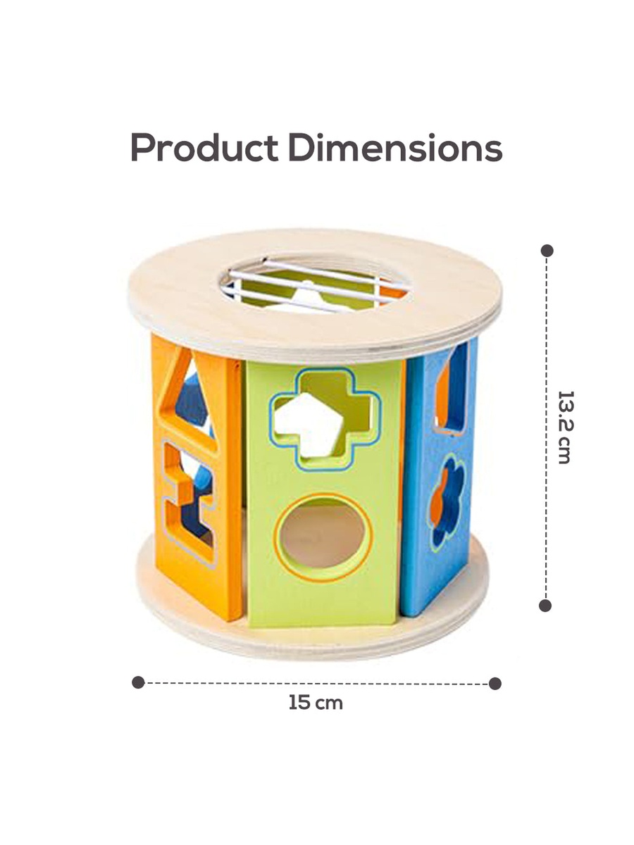 12 -Piece Wooden Activity Box Early Education Montessori - Multicolor