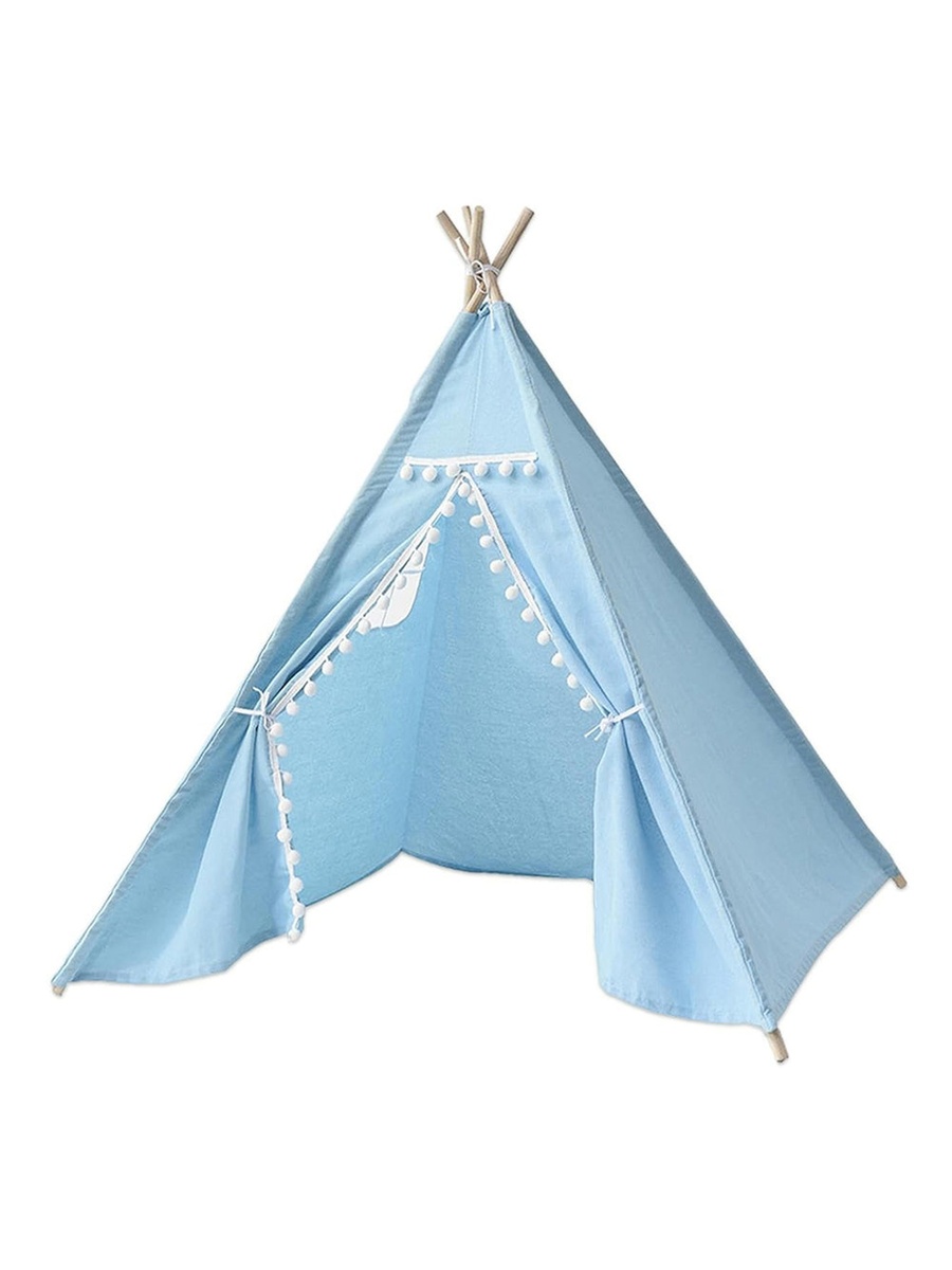 Canvas Foldable Tent and Teepee Playhouse - Blue