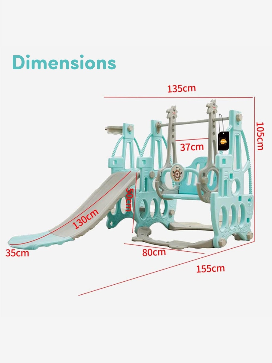 3in1 Swing with Slide - Green
