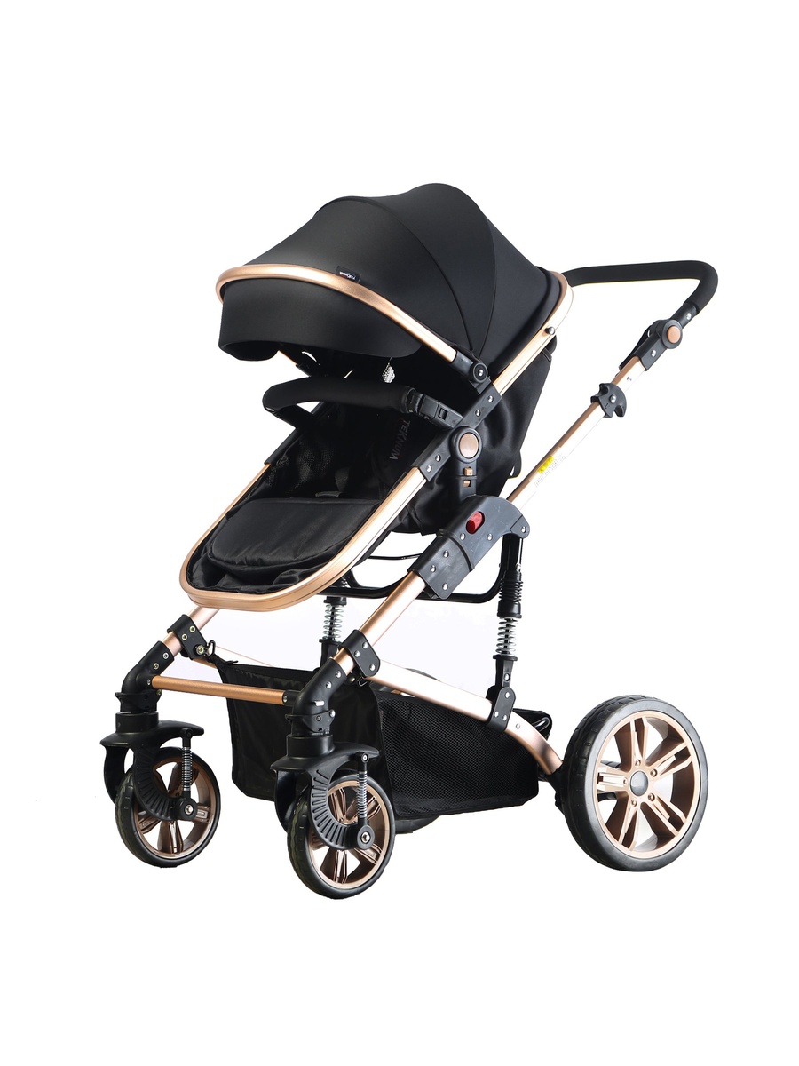 3 in 1 Pram Stroller - Black