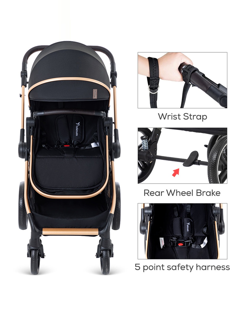 3in1 Travel Prime Stroller - Black