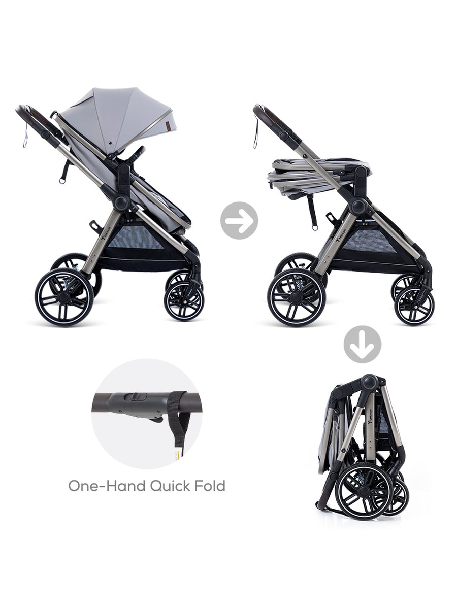 3in1 Travel Prime Stroller - Grey
