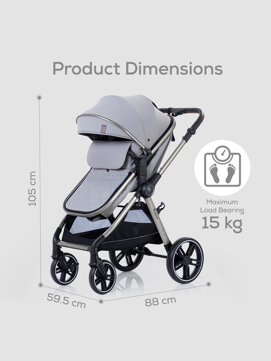 3in1 Travel Prime Stroller - Grey