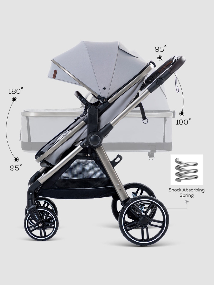 3in1 Travel Prime Stroller - Grey