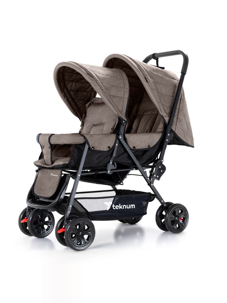 Double Baby Stroller - Khaki