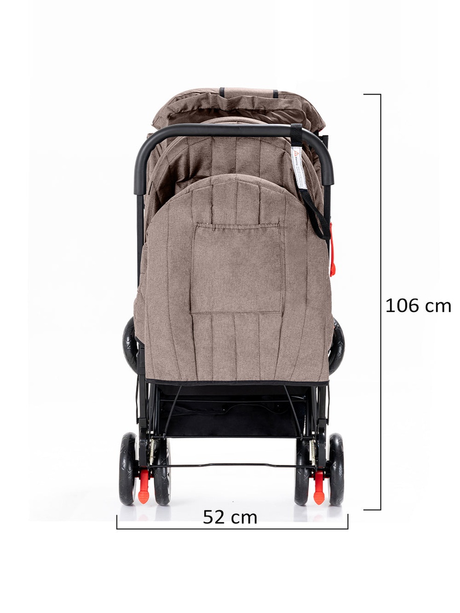 Double Baby Stroller - Khaki
