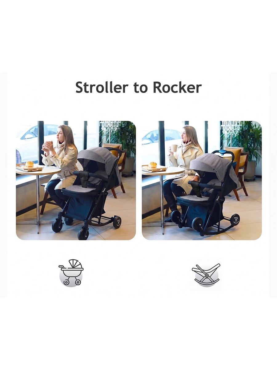 2in1 Glide Stroller - Grey