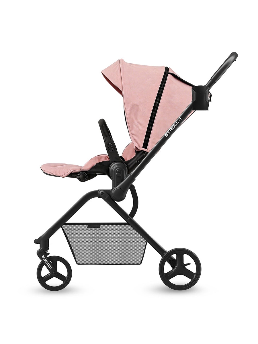STROLL-1 Travel System with Reversible Stroller and Baby Car Seat - Pink