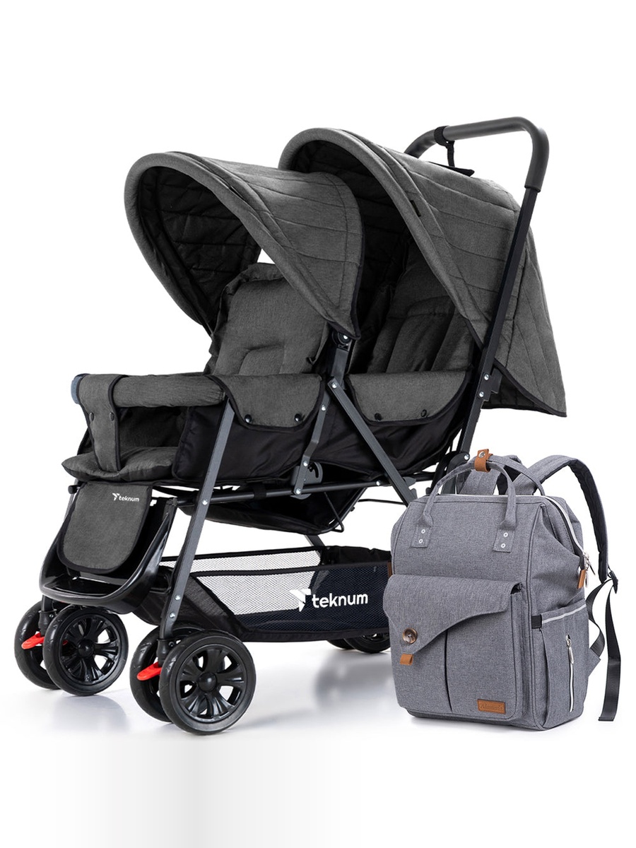 Double Stroller Combo - Dark Grey