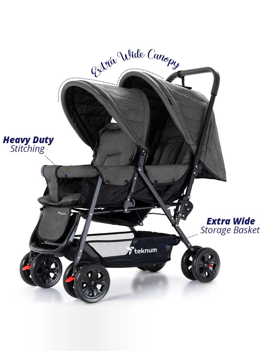 Double Stroller Combo - Dark Grey