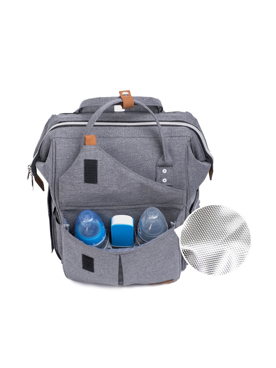 Grey Diaper Backpack - Large