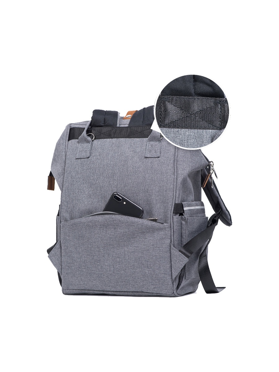 Grey Diaper Backpack - Large