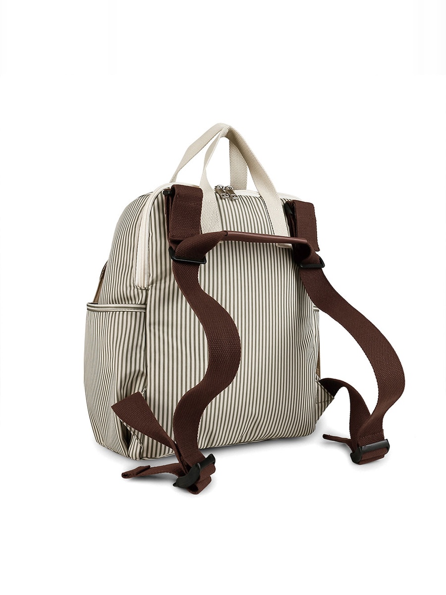 Set of 3 - Diaper Backpack with Changing Mat and Bottle Bag - Beige