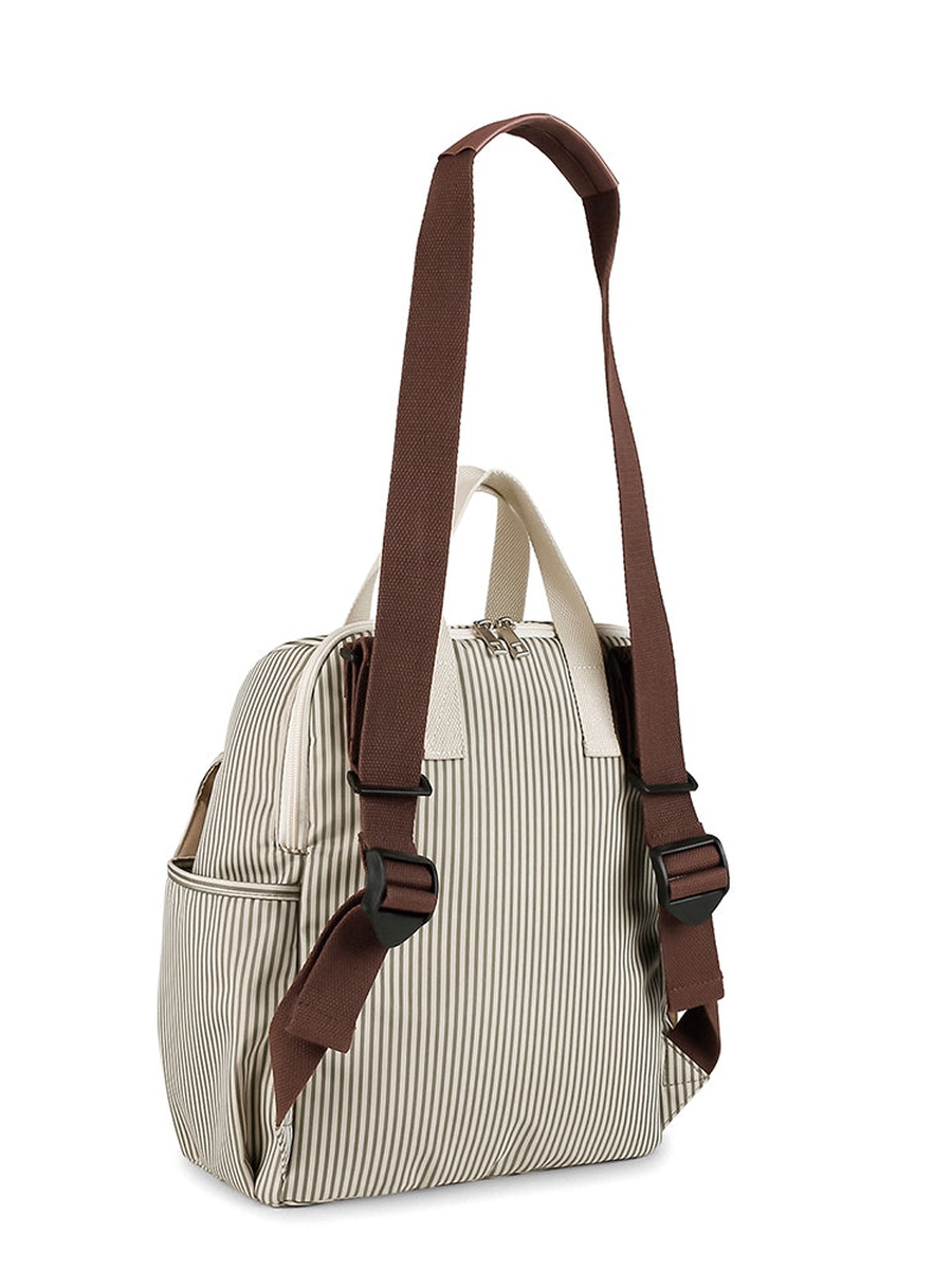 Set of 3 - Diaper Backpack with Changing Mat and Bottle Bag - Beige