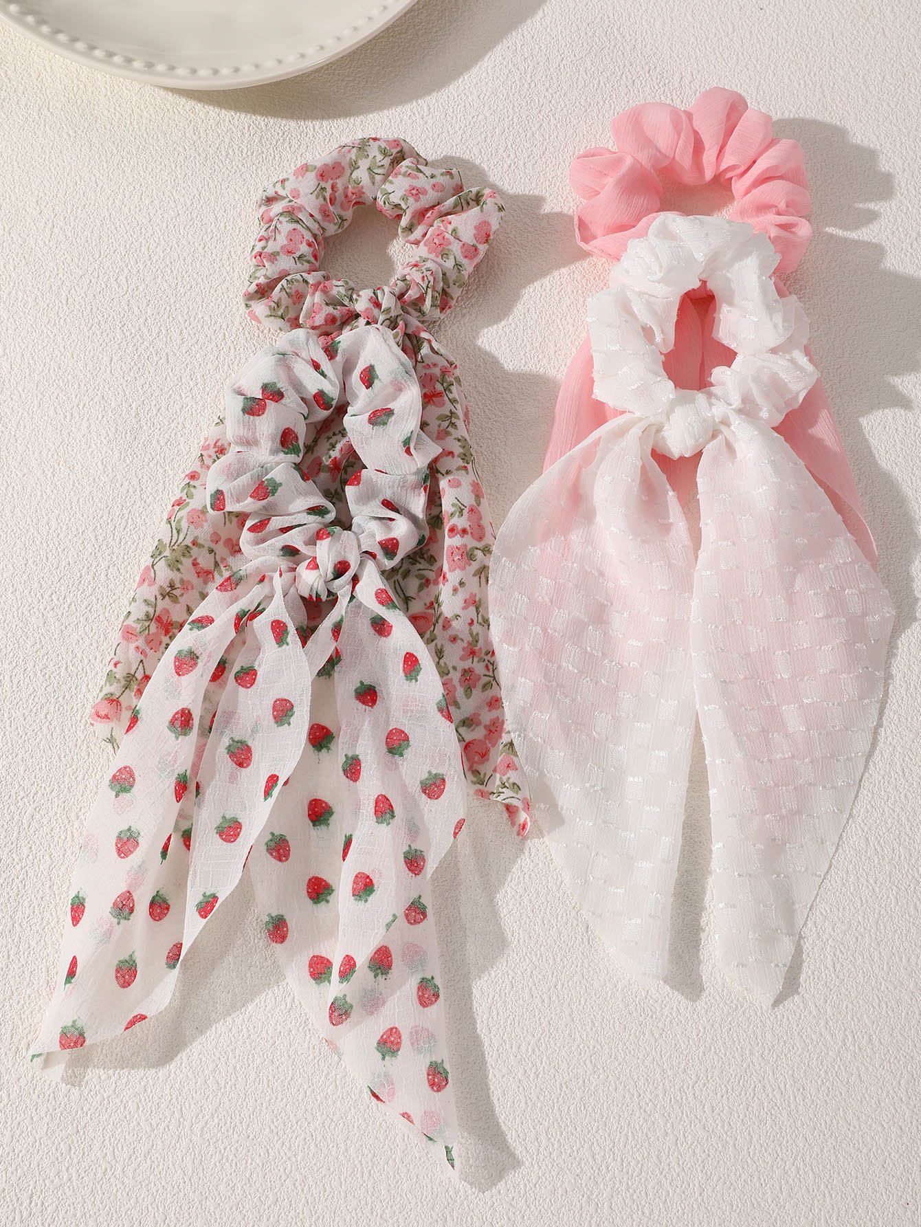 Pack of 4 - Girls Multi-Color Bow Hair Ties