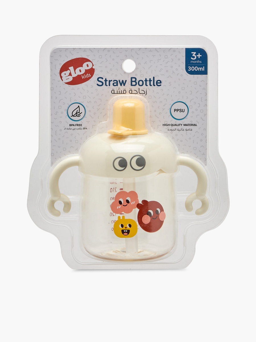 Bottle with Straw, BPA-Free