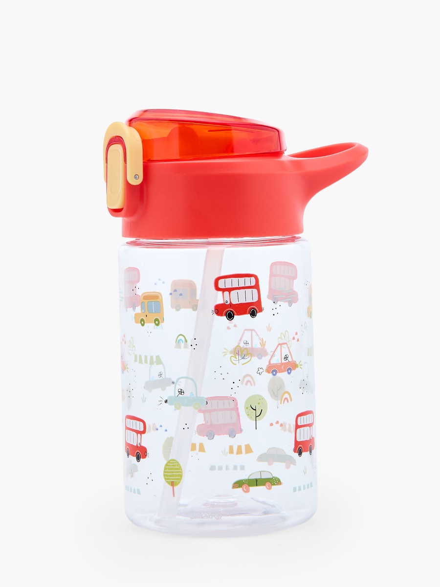 Vehicle Print Tritan Water Bottle with Spout and Flip Lid - 450 ml