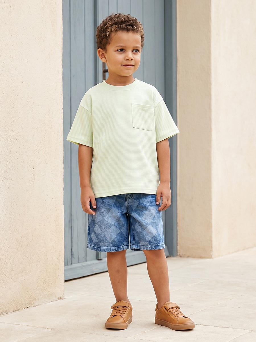 Crew Neck Short Sleeves T-Shirt with Pocket