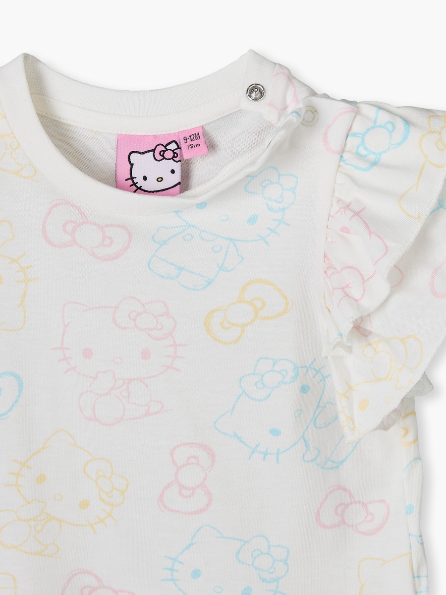 Pack of 2 Crew Neck Sleeveless T-Shirt with Hello Kitty Print