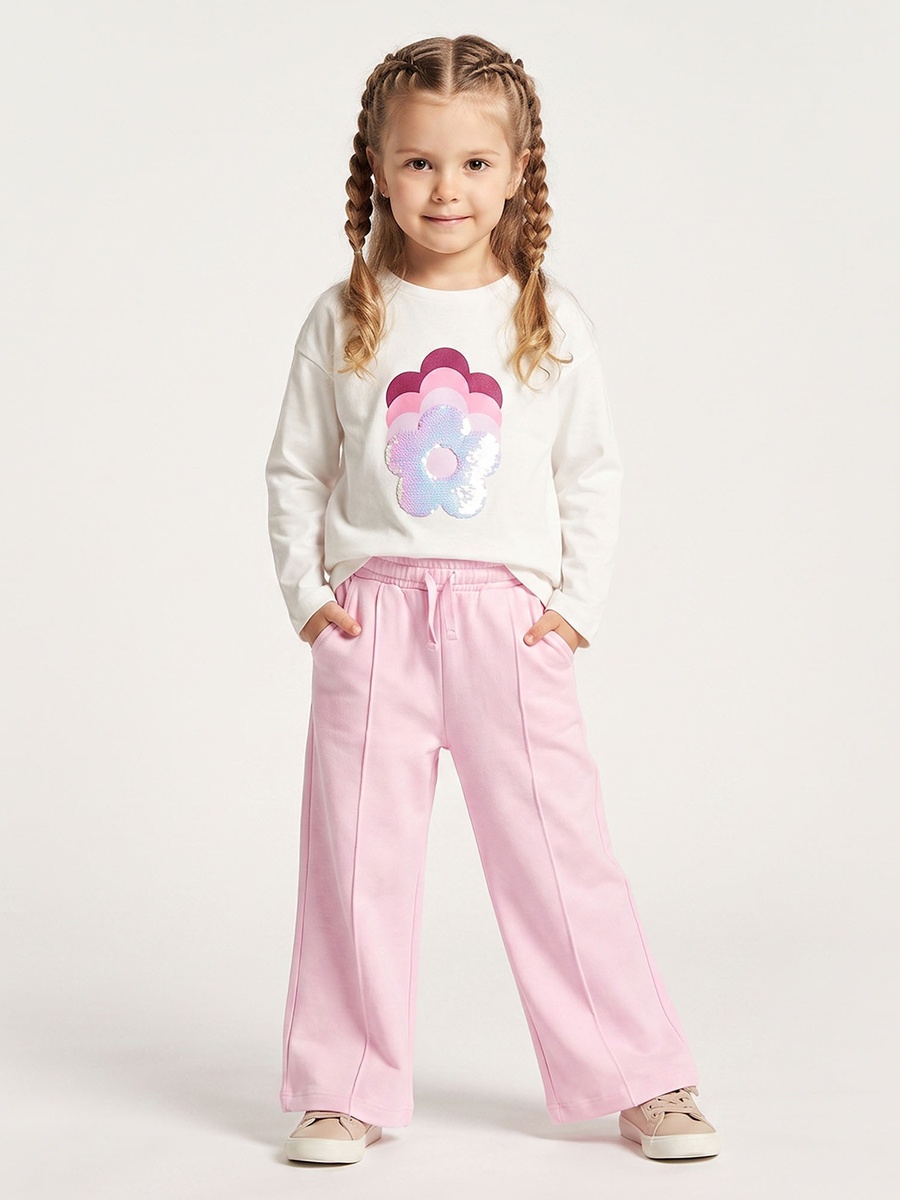 Crew Neck Long Sleeves T-Shirt with Sequin Embellishment