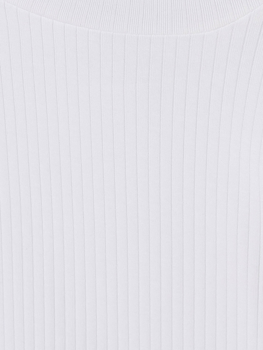 Turtleneck Long Sleeves T-Shirt with Ribbed Design