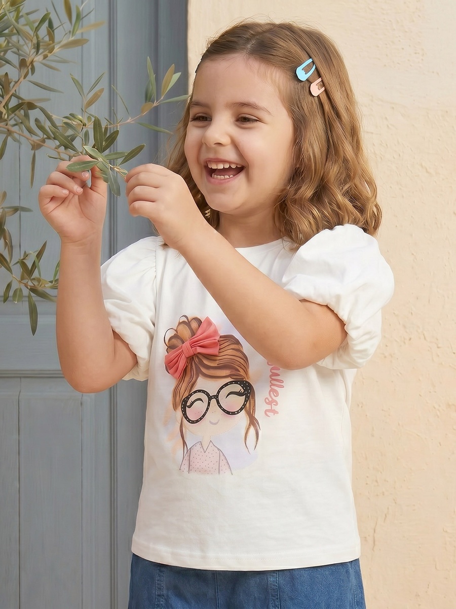Crew Neck Short Sleeves T-Shirt with Floral Print