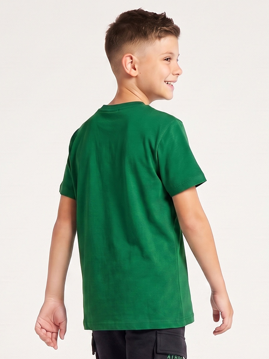 Crew Neck Short Sleeves T-Shirt with Typography Print