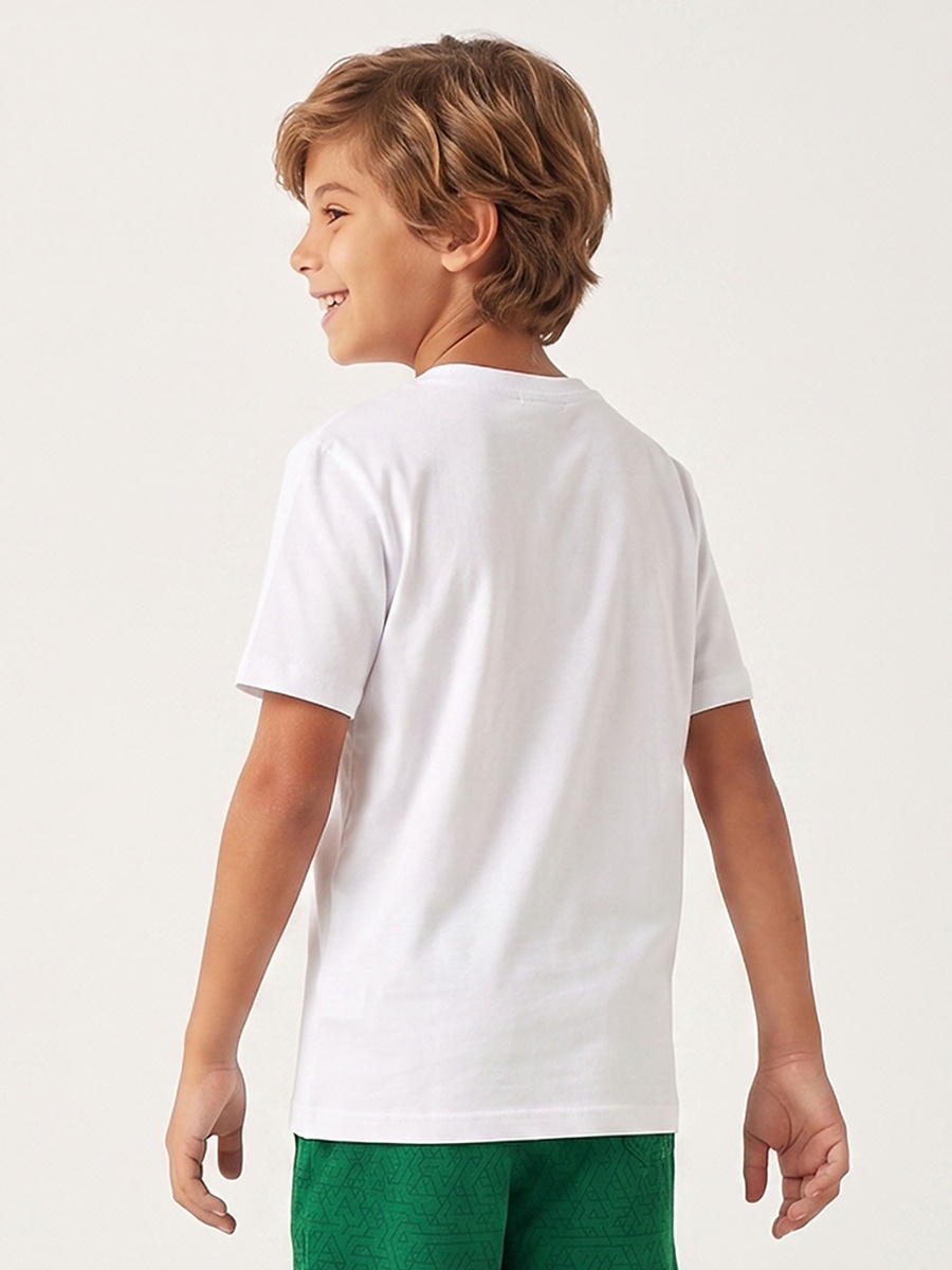 Crew Neck Short Sleeves T-Shirt with Typography Print