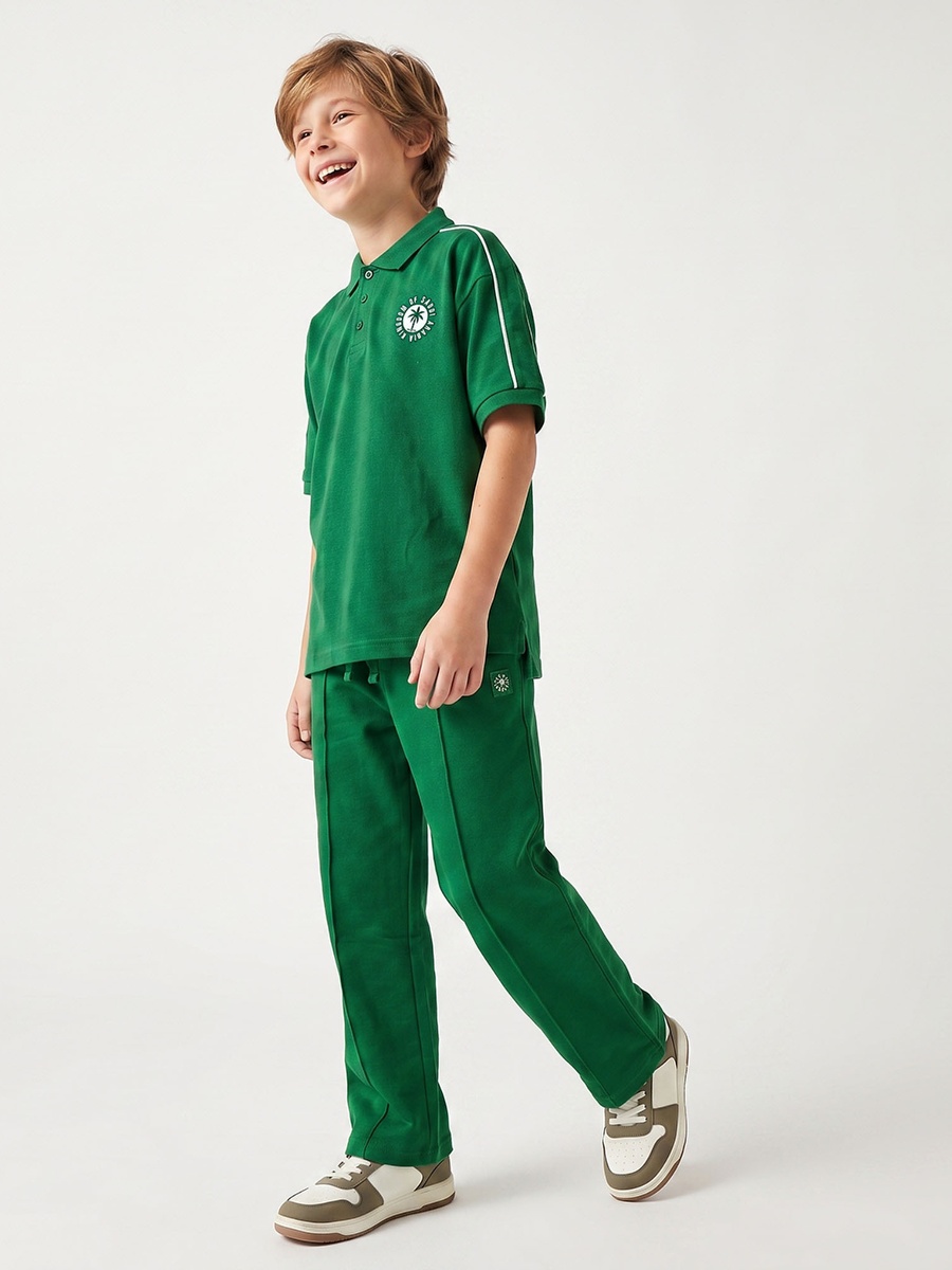 Polo Neck Short Sleeves T-Shirt with KSA National Day Print