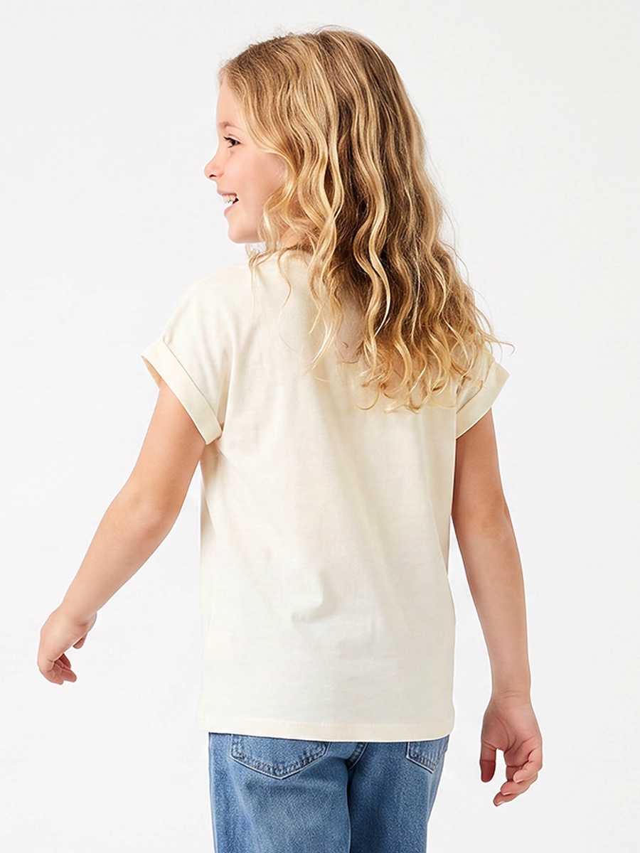 Crew Neck Short Sleeves T-Shirt with Unicorn Print