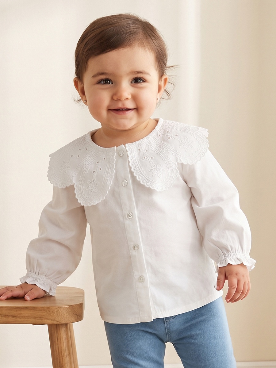 Embroidered Top with Long Sleeves